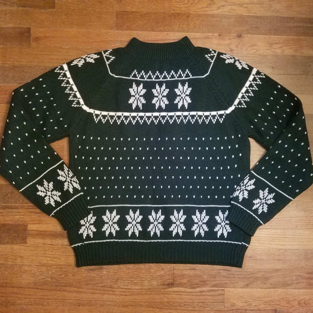 Vintage Fair Isle Nordic Knit Sweater Jcpenney Acrylic Sz Medium Unisex Winter